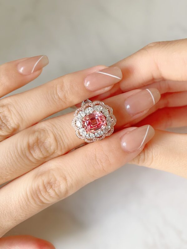 Sweet 18K Gold Day Outstanding Lab Grown Papalacha Ring - Image 4