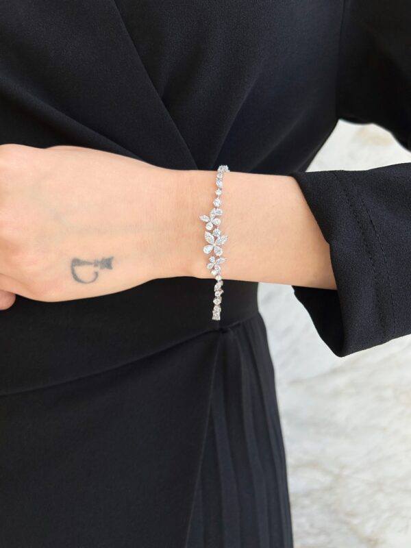 18K Gold Lab Grown Diamond Butterfly Bracelet - Image 3