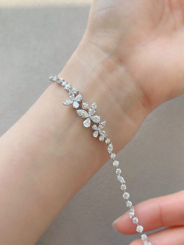 18K Gold Lab Grown Diamond Butterfly Bracelet - Image 5
