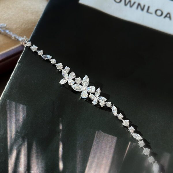 18K Gold Lab Grown Diamond Butterfly Bracelet - Image 8