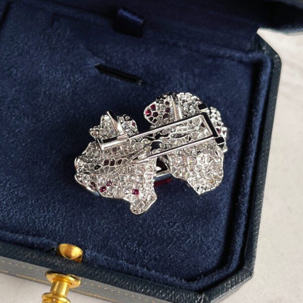Gorgeous Flower, 18K Gold Lab Grown Ruby ​​ Brooch  Pendant Duo - Image 5