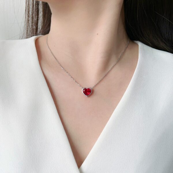 Guardian Of Love, 18 K Lab Grown Nurtured Ruby Necklace - Image 4