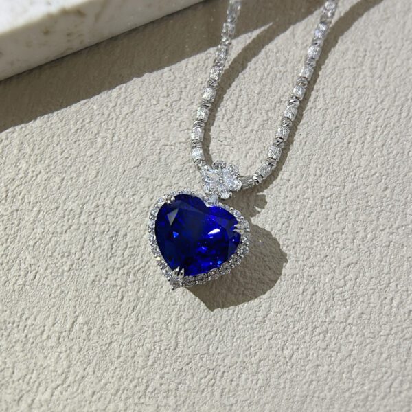 Heart of the Ocean Lab Grown Sapphire Pendant