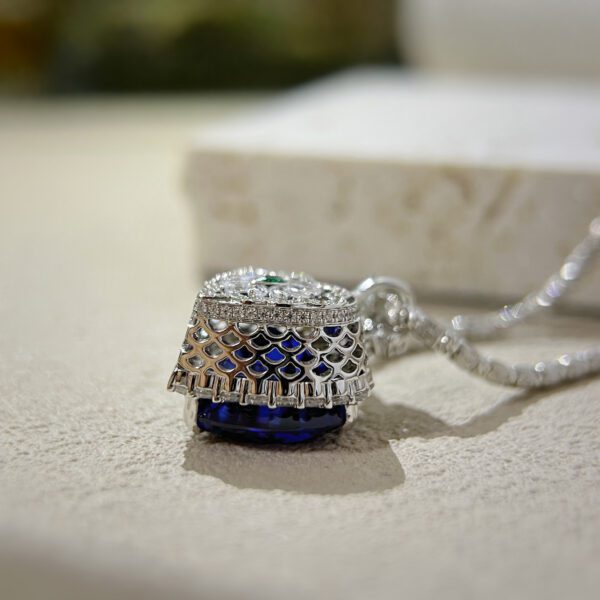 Heart of the Ocean Lab Grown Sapphire Pendant - Image 4