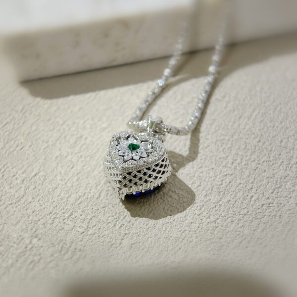 Heart of the Ocean Lab Grown Sapphire Pendant - Image 5